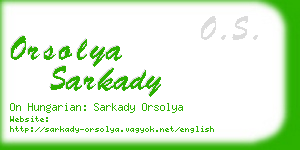 orsolya sarkady business card